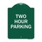 Signmission Designer Series Sign-Two Hour Parking, Green & White Aluminum Sign, 18" x 24", GW-1824-22779 A-DES-GW-1824-22779 - alternate 1